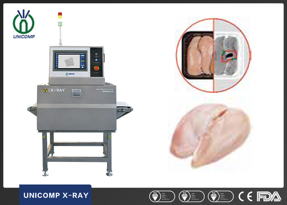 Máquina da inspeção do raio do alimento X para verificar corpos estranhos dentro da carne fresca com o auto rejeitador