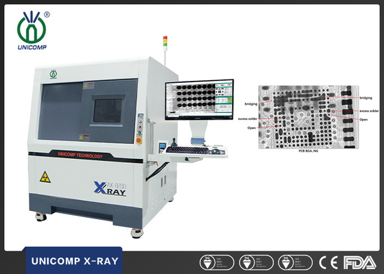 Máquina de raio X do microfocus de Unicomp AX8200MAX 5um para a inspeção de solda automotivo dos defeitos do EMS PCBA BGA QFN CSP