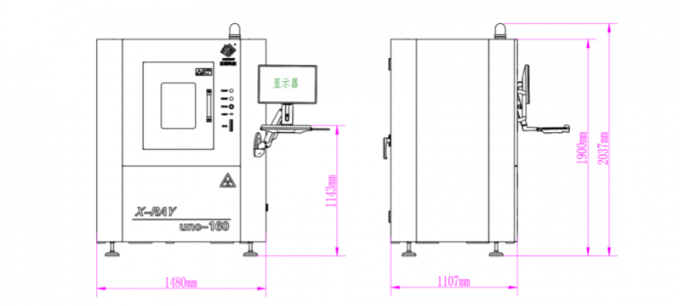 3.1LP/Mm NDT industrial X Ray Machine UNC160S para a carcaça 0 da fundição