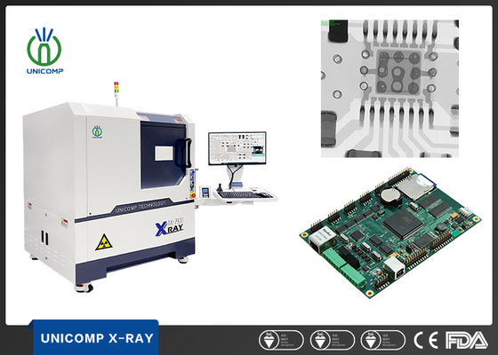 Sistema de inspeção de raios X FPD 90KV para detecção de defeitos PCBA Unicomp AX7900