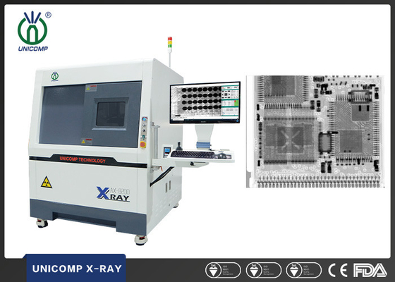 máquina de raio X fechado livre Unicomp de SMT do tubo do maintanence 90kV AX8200MAX para a medida de solda dos vácuos do diodo emissor de luz de BGA
