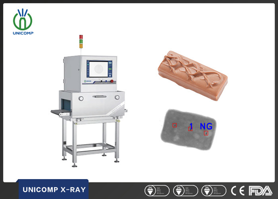 Sistema de inspecção por raios-X de material estranho/pedra/plástico/metal/partículas de vidro em embalagens pequenas/chocolate/snacks