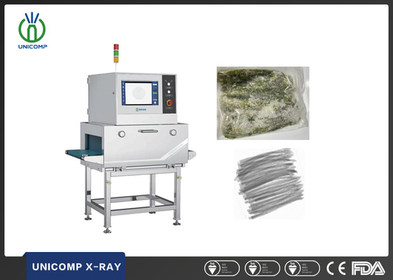 Sistema de inspecção por raios-X de material estranho/pedra/plástico/metal/partículas de vidro nos aspargos/vegetais congelados