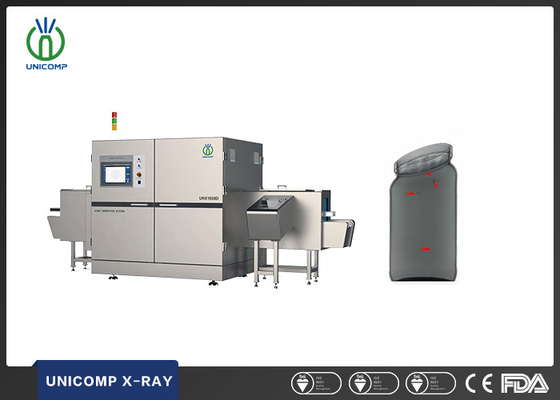Inspecção de alimentos engarrafados Unicomp UNX 1830-D Raio-X Para precisão incomparável