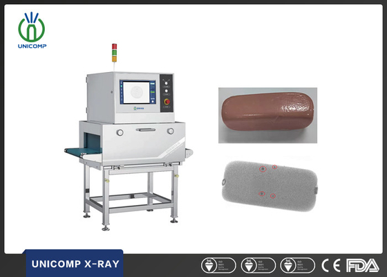 Sistema de inspecção por raios-X de 10-40m/min para detecção de materiais estranhos em salame/salsicha