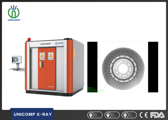 Equipamento de raios X para detecção de defeitos internos nas pastilhas de travão