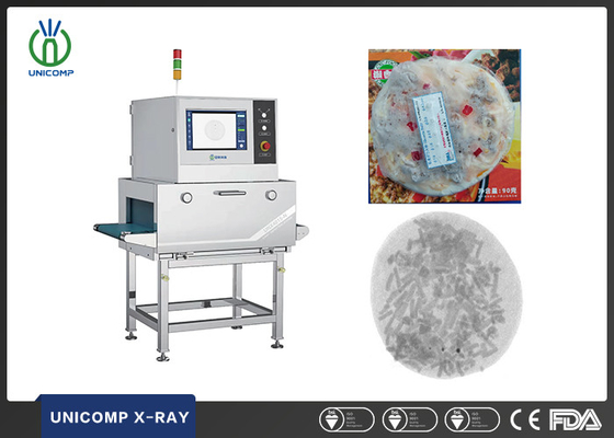 Máquina de digitalização de alimentos de alta resolução Unicomp UNX4015N Detecta vidro cerâmica dentro de carne bovina PIZZA Alimentos congelados preparados