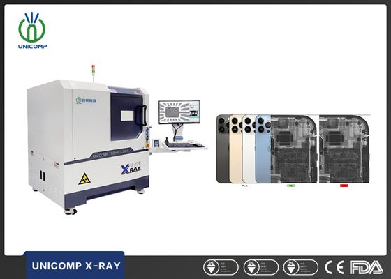 Máquina de raios-X de alta amplificação Unicomp AX7900 para inspecção de qualidade de telemóveis usados