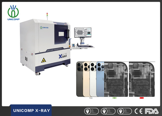 Máquina de inspecção automática programável por CNC Eletrônica Máquina de raios-X Unicomp AX7900 Com ângulo de inclinação de 60° Para inspecção por telefone usado