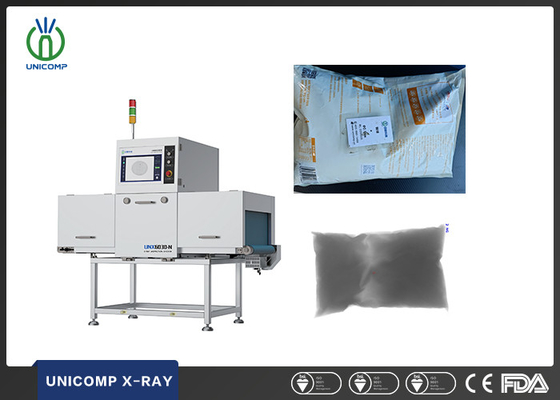 Sistema de escaneador de raios-X de alimentos inteligentes de alta precisão Unicomp UNX6030N para alimentos nutricionais embalados em grandes quantidades