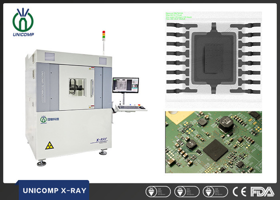 Máquina de raio X alta autônoma AX9100 do microfocus 130kV da penetração de Unicomp para a inspeção de solda da qualidade do processador central IC de SMT PCBA